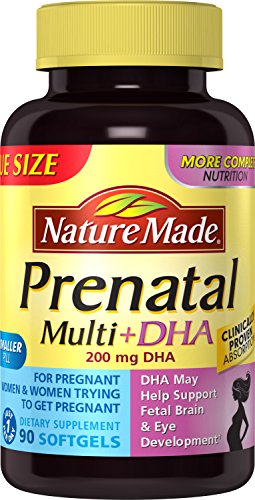 Nature Made Prenatal Multi + DHA 200 mg  Value Size 90 Softgels