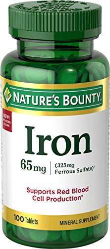 Nature's Bounty Iron 65 mg Tablets 100 TB