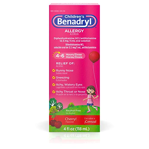 Children's Benadryl Allergy Cherry Flavored 4 oz