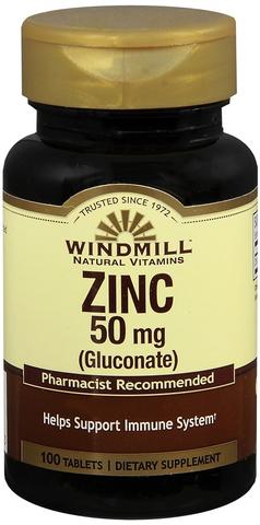 ZINC TAB GLUCONATE 50 MG WMILL Size: 100