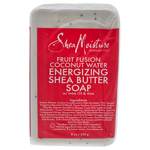 Shea Moisture Fruit Fusion Coconut Water Energizing Shea Butter Soap, 8 Ounce