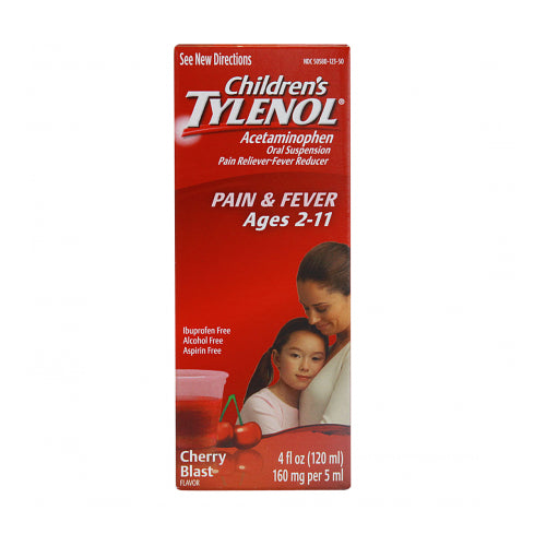 TYLENOL Children's Pain & Fever Oral Suspension Cherry Blast Flavor 4 OZ