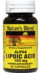 Nature's Blend Alpha Lipoic Acid 100 mg 60 Capsules