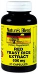 Nature's Blend Red Yeast Rice Extract 600 mg 60 Capsules