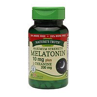 Nature's Truth Melatonin 10 mg plus L-Theanine Tablets Maximum Strength - 72 ct,