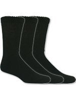 Dr. Scholl's Diabetes & Circulatory Crew Socks Black XL - 3 Pairs