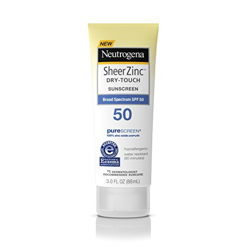 Neutrogena Sheer Zinc Dry-Touch Sunscreen Broad Spectrum SPF 50, 3 fl. oz.