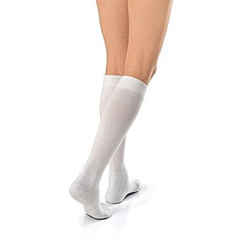 JOBST Activewear 30-40 mmHg Knee High Compression Socks, Large, Cool White