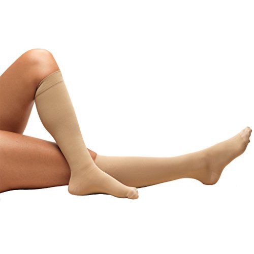 Truform Anti-embolism Stockings, 18 mmHg, Knee High, 1 Pair, Beige, Small