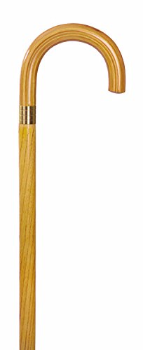 Essential Medical Supply Endurance Wood Cane with Curved Handle, Natural