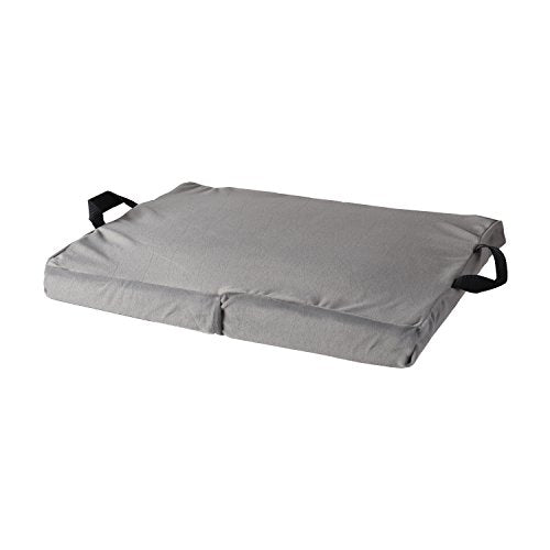 DMI Reversible Gel Foam Comfort Seat Cushion for Soft and Firm Support on Standard Chairs, Office Chairs and Wheelchairs, Removable Velour Cover, 16 x 18 x 2 Inches, Gray