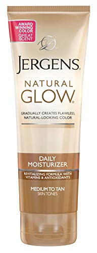 Jergens Natural Glow Daily Moisturizer for Body, Medium to Tan Skin Tones, 7.5 Ounce Tube