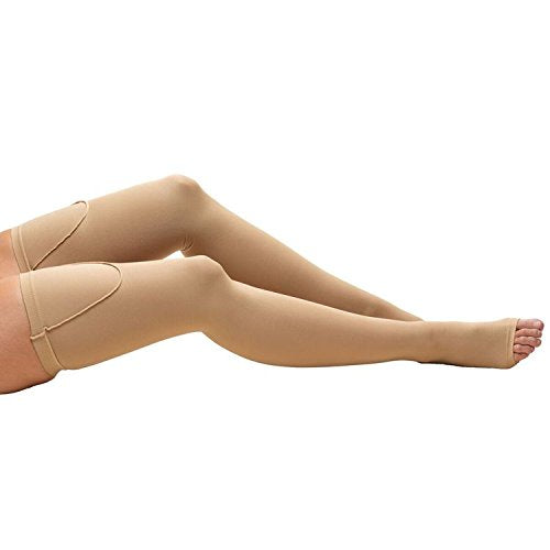 Truform Open Toe, Thigh Length, 18mmHg Anti-Embolism Stockings, Beige, X-Large