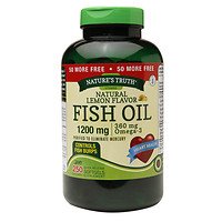 Nature's Truth Natural Lemon Flavor Fish Oil 1200 mg Quick Release Softgels - 250 Softgels,