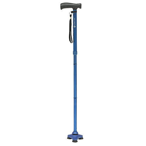 HurryCane Freedom Edition Folding Cane with T Handle, Trailblazer Blue