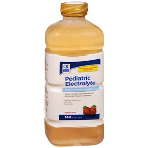 Quality Choice Pediatric Electrolyte Oral Maintenance Solution Apple Flavor 33.8 Oz (Compare to Pedialyte)