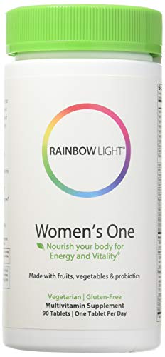 Rainbow LIght - Women's One Multivitamin, One-a-Day Support for Bone and Breast Health, Helps Balance Hormones and Stress with B Vitamins, Vitamin D3 and Iron, Vegetarian, Gluten-Free, 90 Tablets