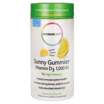 Rainbow Light Vitamin D3 1000 IU Sunny Gummies Lemon 50 ea