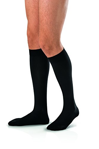 Beiersdorf-Jobst For men 15-20 mmHg Knee High Medical Compression Socks, Black , Medium