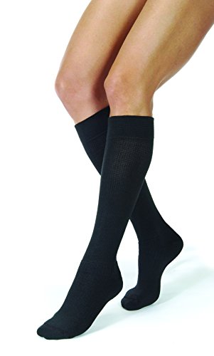 JOBST Activewear 15-20 mmHg Knee High Compression Socks, Large, Cool Black