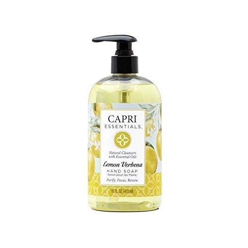 Capri Essentials Natural Hand Soap with Essential Oils  Lemon Verbena, 16 oz.