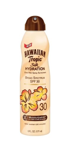 Hawaiian Tropic Sunscreen Silk Hydration Moisturizing Broad Spectrum Sun Care Sunscreen Spray - SPF 30, 6 Ounce