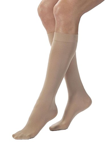 BSN Medical/Jobst 121466 Ultra Sheer Compression Stocking, Knee High, 30-40 mmHg, Closed Toe, Natural, Medium, Pair