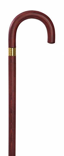 Essential Medical Supply Endurance Wood Cane with Curved Handle, Mahogany