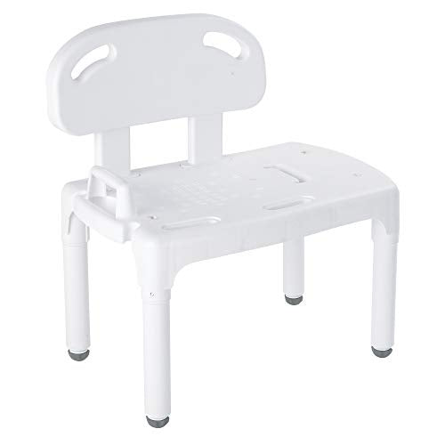 Carex Universal Tub Transfer Bench - Bath And Shower Bench Seat - Chair Converts to Right or Left Hand Entry