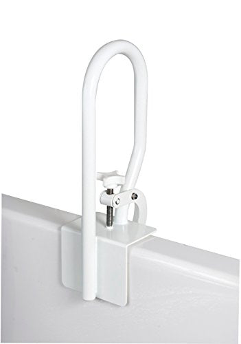 Carex White Bathtub Rail, Secure Bathtub Rail for Assistance Getting in and out of Tub, Easy to Install on Fiberglass Tubs, Up to 200 lbs Weight Capacity