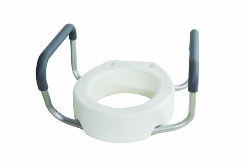 Essential Medical Supply Toilet Seat Riser with Removable Arms - Standard Bowl