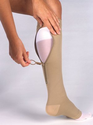 Jobst UlcerCare Stocking with Liners 40mmHg, L, Beige