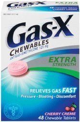 GAS-X TABS X-STR CHERRY Size: 48