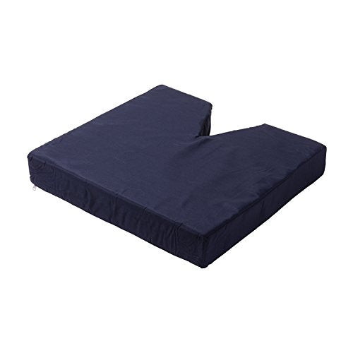 DMI Comfort Contoured Foam Coccyx Seat Cushion for Chair or Wheelchair, Navy