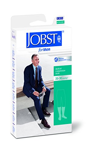 Jobst For Men Firm Support Over-the-Calf Dress Socks - Large (20-30mmHg)