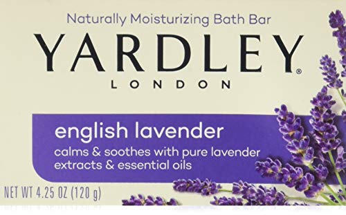 Yardley London English Lavender with Essential Oils Soap Bar, 4.25 oz Bar