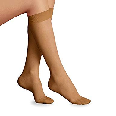 Jobst Women's UltraSheer Light Support Knee Highs,Sun Bronze, 4.5-6.5