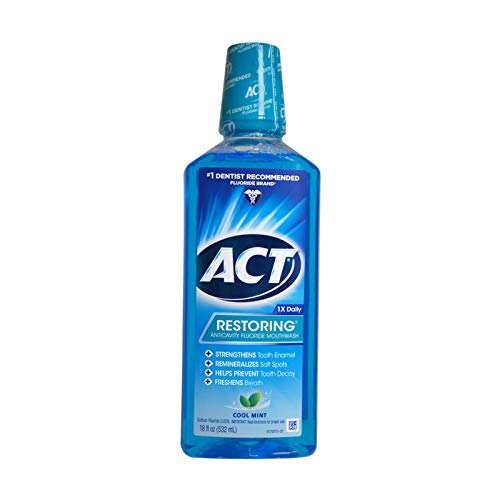 Act Restoring Anticavity Flouride Mouthwash, Cool Splash Mint, 18 oz