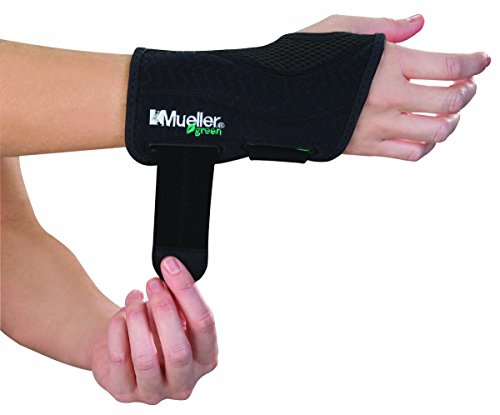 Mueller Fitted Wrist Brace, Black, Right hand, Large/XLarge