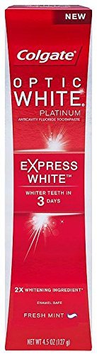 Colgate Optic White Platinum Toothpaste, Express White - 4.5 oz