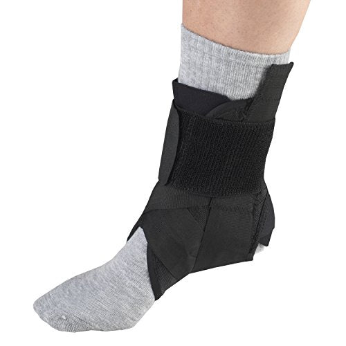 OTC Ankle Stabilizer Locking Heel Straps, Black, Large