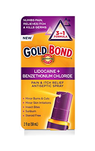 Gold Bond Pain & Itch Relief Antiseptic Spray 3-in-1 Formula, 2 Ounce