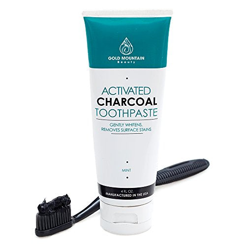 Activated Charcoal Teeth Whitening Toothpaste with Coconut. All Natural Herbal Toothpaste Eliminates Bad Breath and Gently Whitens Teeth. (1 Pack)