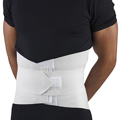 OTC Abdominal Uplift Back Strong Compression Elastic Lumbo-Sacral Support, White, Universal