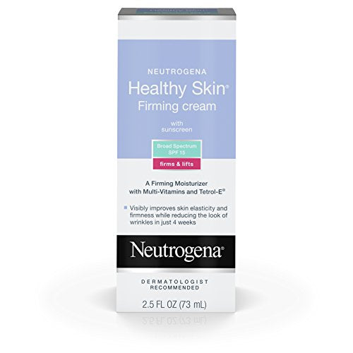 Neutrogena Healthy Skin Firming Cream with SPF 15 Sunscreen & TETROL-E, Hypoallergenic & Non-Comedogenic Anti-Wrinkle Face Cream to Visibly Firm, Tighten & Lift Skin, 2.5 fl. oz