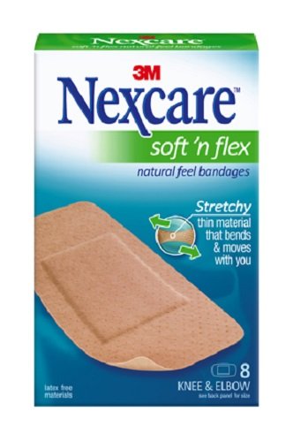 Nexcare Soft 'n Flex Bandages, Stretchy, Thin, Comfortable Feel, 8-Count Packages