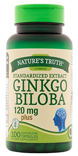 Nature's Truth Ginkgo Biloba 120 mg Standardized Extract Plus Bacopa Extract, 100 Count