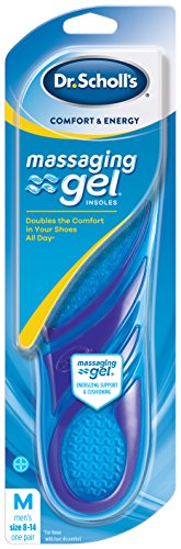 Dr. Scholl’s Comfort and Energy Massaging Gel Insoles for Men, 1 Pair, Size 8-14