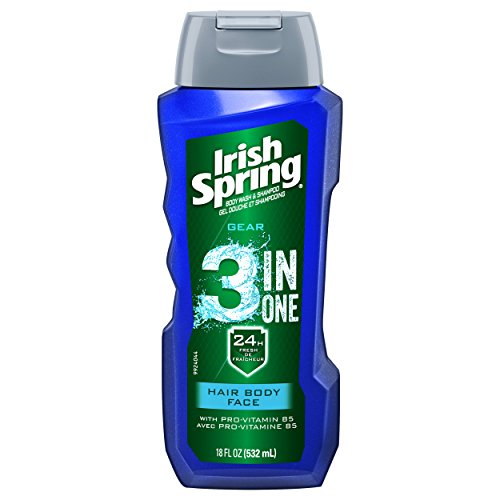 Irish Spring Body Wash, 3-in-1 Face, Hair, and Body, 18 fluid ounce