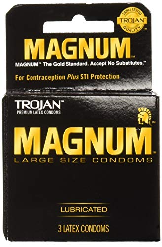 Trojan Magnum Lubricated Condoms, 3 Count